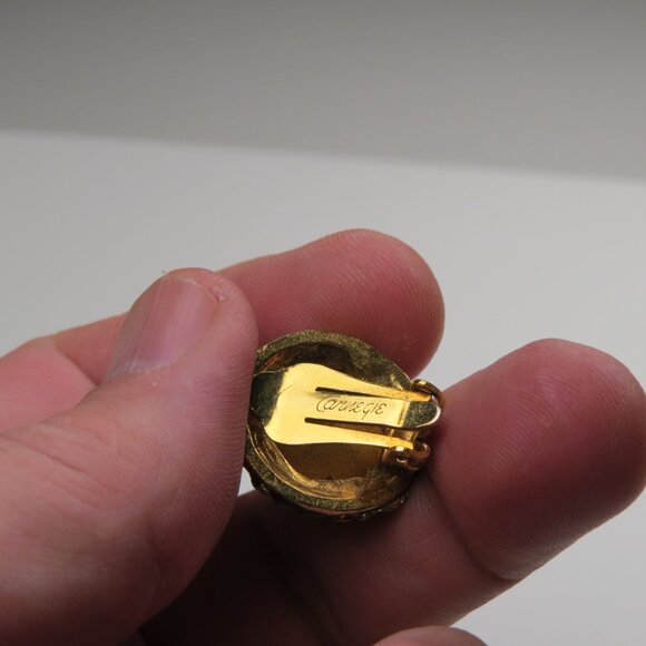 Hattie Carnegie vintage earrings clip on - Picture 4 of 4